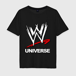 Футболка оверсайз мужская WWE universe, цвет: черный