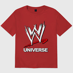 Футболка оверсайз мужская WWE universe, цвет: красный