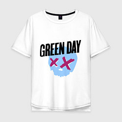 Футболка оверсайз мужская Green Day: Dead Skull, цвет: белый