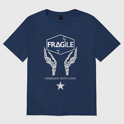 Футболка оверсайз мужская Fragile Express, цвет: тёмно-синий