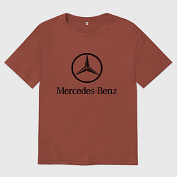 Футболка оверсайз мужская Logo Mercedes-Benz, цвет: кирпичный