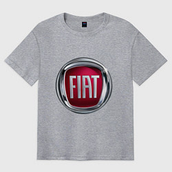 Футболка оверсайз мужская FIAT logo, цвет: меланж