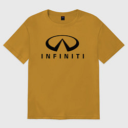 Футболка оверсайз мужская Infiniti logo, цвет: горчичный
