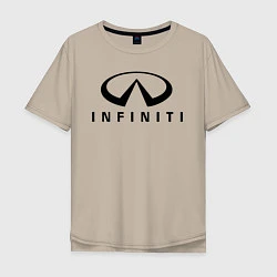 Футболка оверсайз мужская Infiniti logo, цвет: миндальный