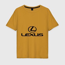 Футболка оверсайз мужская Lexus logo, цвет: горчичный