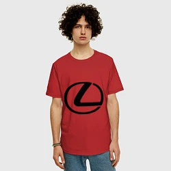 Футболка оверсайз мужская Logo lexus, цвет: красный — фото 2