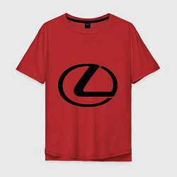 Футболка оверсайз мужская Logo lexus, цвет: красный