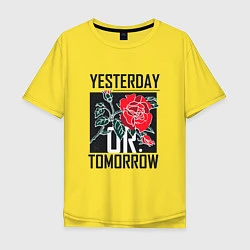 Футболка оверсайз мужская Yesterday or Tomorrow, цвет: желтый