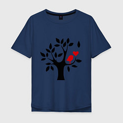 Мужская футболка оверсайз Дерево любви