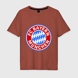 Футболка оверсайз мужская Bayern Munchen FC, цвет: кирпичный