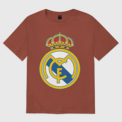 Футболка оверсайз мужская Real Madrid FC, цвет: кирпичный