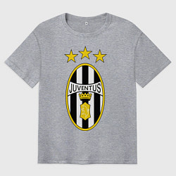 Футболка оверсайз мужская Ювентус, цвет: меланж