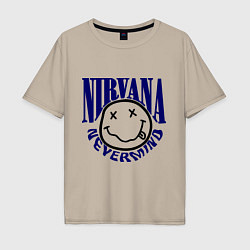 Футболка оверсайз мужская Nevermind Nirvana, цвет: миндальный