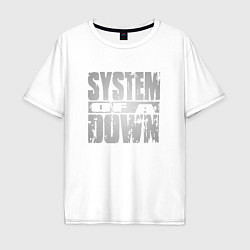 Футболка оверсайз мужская System of a Down, цвет: белый