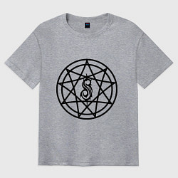 Футболка оверсайз мужская Slipknot Pentagram, цвет: меланж