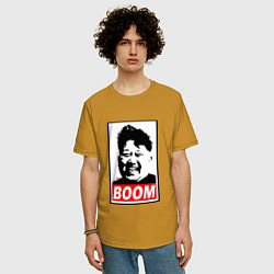 Футболка оверсайз мужская BOOM: Kim Chen Eun, цвет: горчичный — фото 2