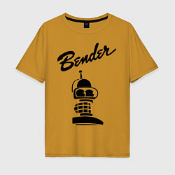Футболка оверсайз мужская Bender monochrome, цвет: горчичный