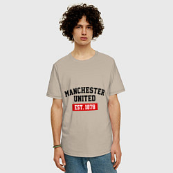 Футболка оверсайз мужская FC Manchester United Est. 1878, цвет: миндальный — фото 2
