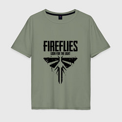 Мужская футболка оверсайз Fireflies: Look for the Light