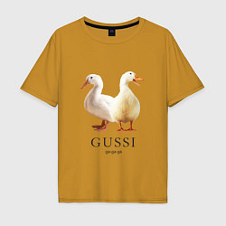 Футболка оверсайз мужская GUSSI Ga-Ga, цвет: горчичный