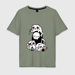 Мужская футболка оверсайз CAT GOT YOUR SOUL
