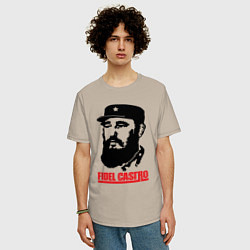 Футболка оверсайз мужская Fidel Castro, цвет: миндальный — фото 2