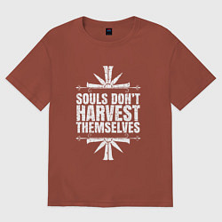 Футболка оверсайз мужская Harvest Themselves, цвет: кирпичный