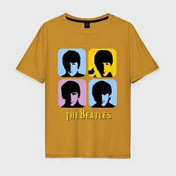 Мужская футболка оверсайз The Beatles: pop-art