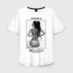 Футболка оверсайз мужская Monica Bellucci: Donna Famosa цвета белый — фото 1