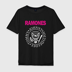 Футболка оверсайз мужская Ramones Boyband, цвет: черный