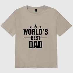 Мужская футболка оверсайз Worlds best DADDY