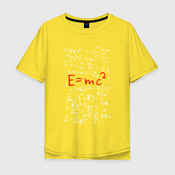 Футболка оверсайз мужская E=mc2, цвет: желтый