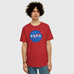 Футболка оверсайз мужская NASA: Sasa, цвет: красный — фото 2