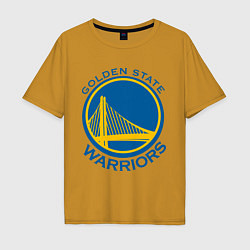 Футболка оверсайз мужская Golden state Warriors, цвет: горчичный