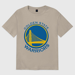 Футболка оверсайз мужская Golden state Warriors, цвет: миндальный