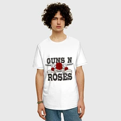 Футболка оверсайз мужская Guns n Roses: rock'n'roll, цвет: белый — фото 2
