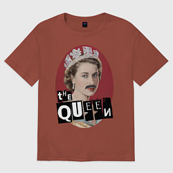 Футболка оверсайз мужская The Queen, цвет: кирпичный