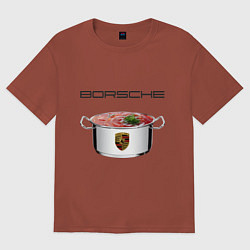 Футболка оверсайз мужская Borsche, цвет: кирпичный