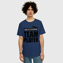 Футболка оверсайз мужская Brazzers Team Player, цвет: тёмно-синий — фото 2