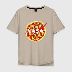 Мужская футболка оверсайз NASA: Pizza