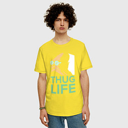 Футболка оверсайз мужская Zoidberg: Thug Life, цвет: желтый — фото 2