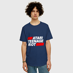 Футболка оверсайз мужская Atari Teenage Riot, цвет: тёмно-синий — фото 2