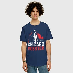 Футболка оверсайз мужская Chicago Mobster, цвет: тёмно-синий — фото 2