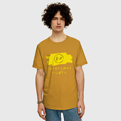 Футболка оверсайз мужская 21 Top: Yellow Trench, цвет: горчичный — фото 2