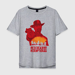Футболка оверсайз мужская Red Dead Redemption 2, цвет: меланж