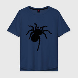 Футболка оверсайз мужская Черный паук, цвет: тёмно-синий