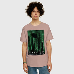 Футболка оверсайз мужская Ложки нет - дело в тебе, цвет: пыльно-розовый — фото 2