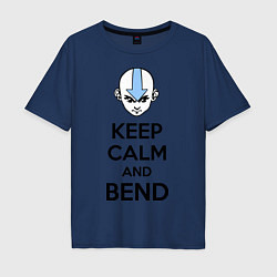 Мужская футболка оверсайз Keep Calm & Bend