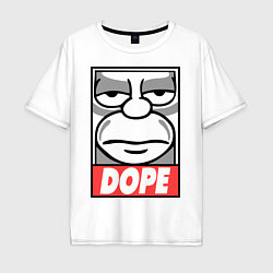 Футболка оверсайз мужская Homer dope, цвет: белый