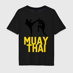 Футболка оверсайз мужская Muay Thai, цвет: черный